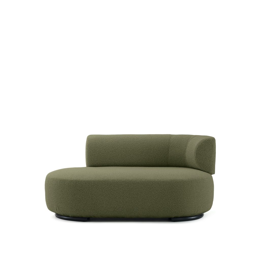 Soffa – K-Waiting Ottoman Höger Backrest Bouclé Grön – Grön