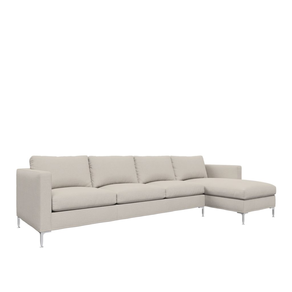 Divansoffa – Alex Soffa 3-sits + Divan Tyg Noah 07 Ljus Beige – Beige