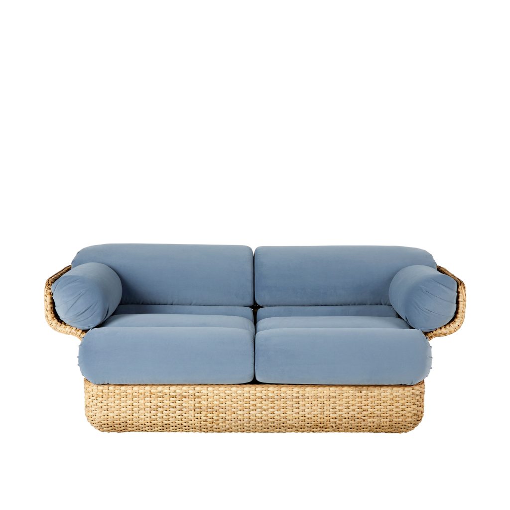2-sits soffa – Basket, Helstoppad, 2-sits Rattan Sunday 002 – Blå