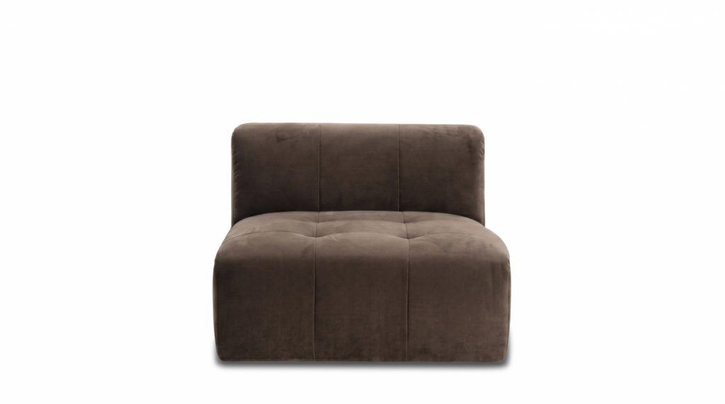 COCO Fåtölj/Mittdel Sammet Brun