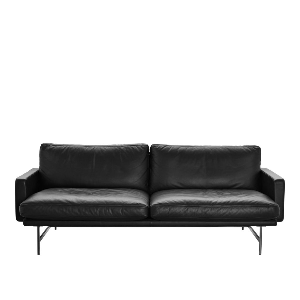 2-sits soffa – PL112 Lissoni 2-sits, Läder, Elegance Svart – Svart