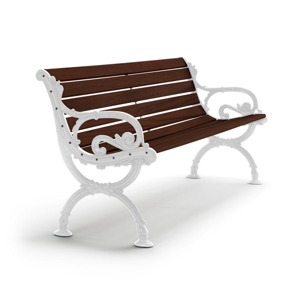 Soffa Utomhus – Soffa Byarum 125 cm Brunlaserad Furu/Vitlackerad Aluminium