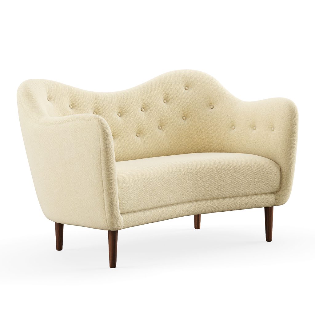 2-sits soffa – 46, Valnöt – Beige