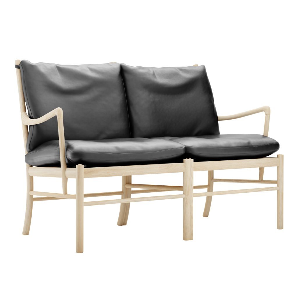 Soffa – OW149-2, Colonial, Tvålad Ek – Svart