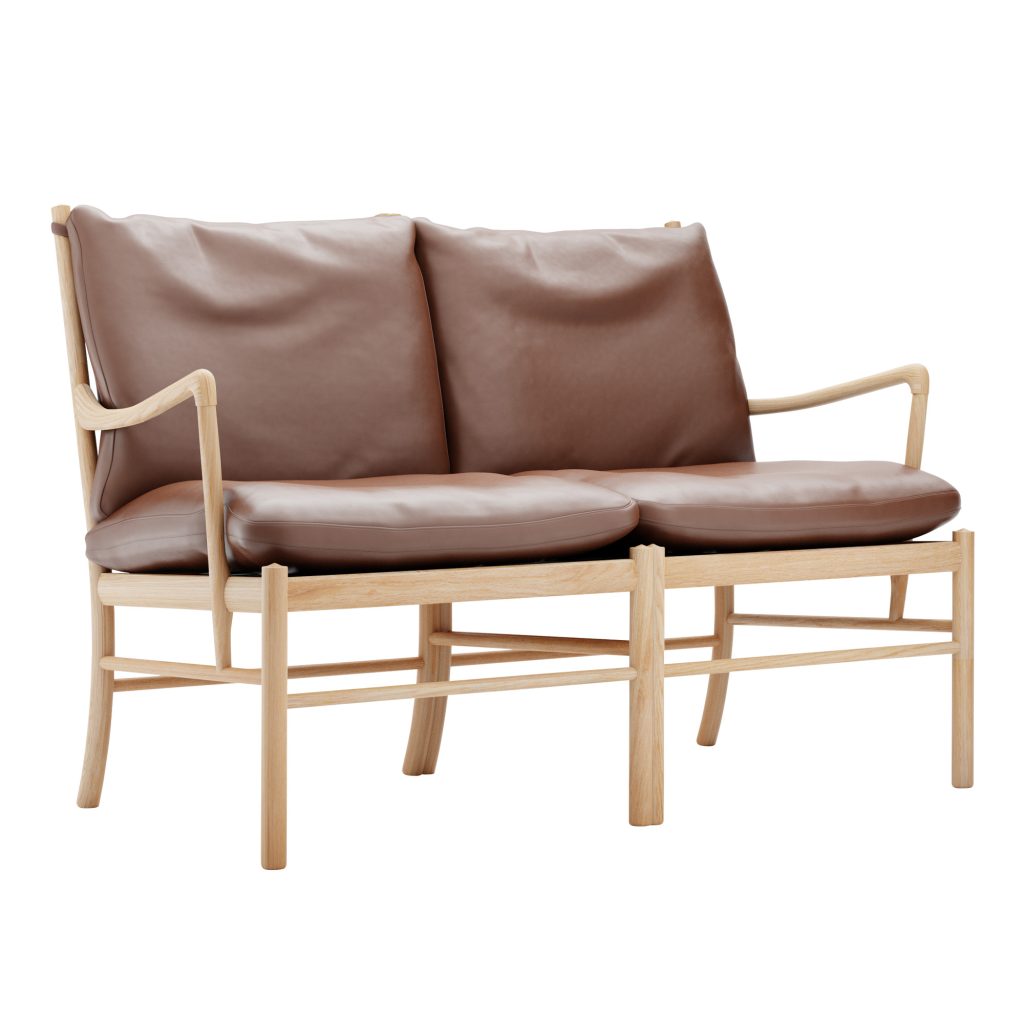 Soffa – OW149-2, Colonial, Oljad Ek – Brun