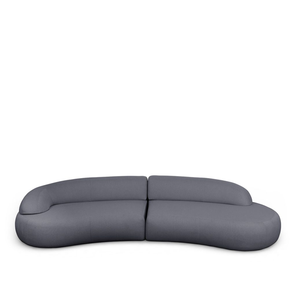 Soffa Utomhus – Mellow med Höger long & Vänster short backrest, Grå Cane-line AirTouch