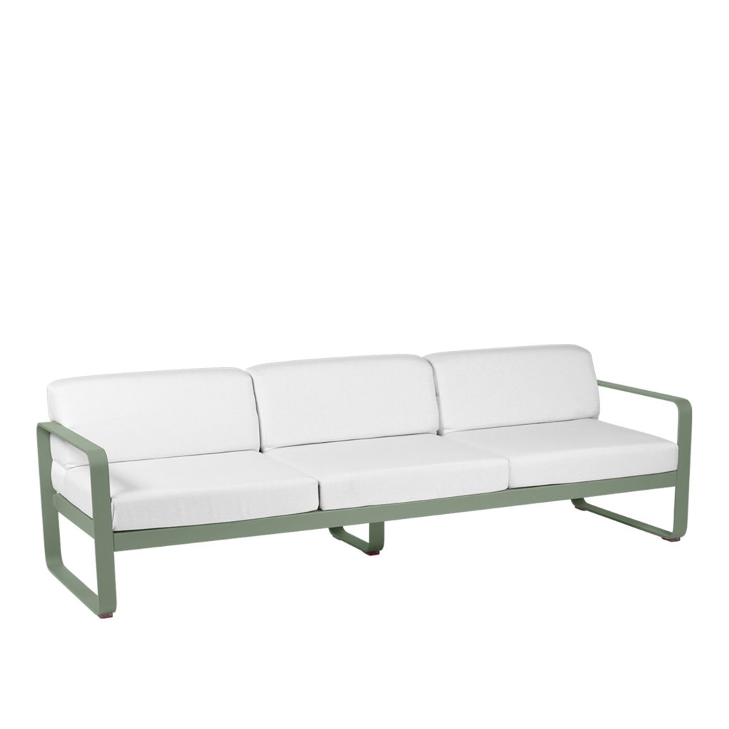 Soffa Utomhus – Bellevie 3-sits Brutet vitt Kuddar, Cactus