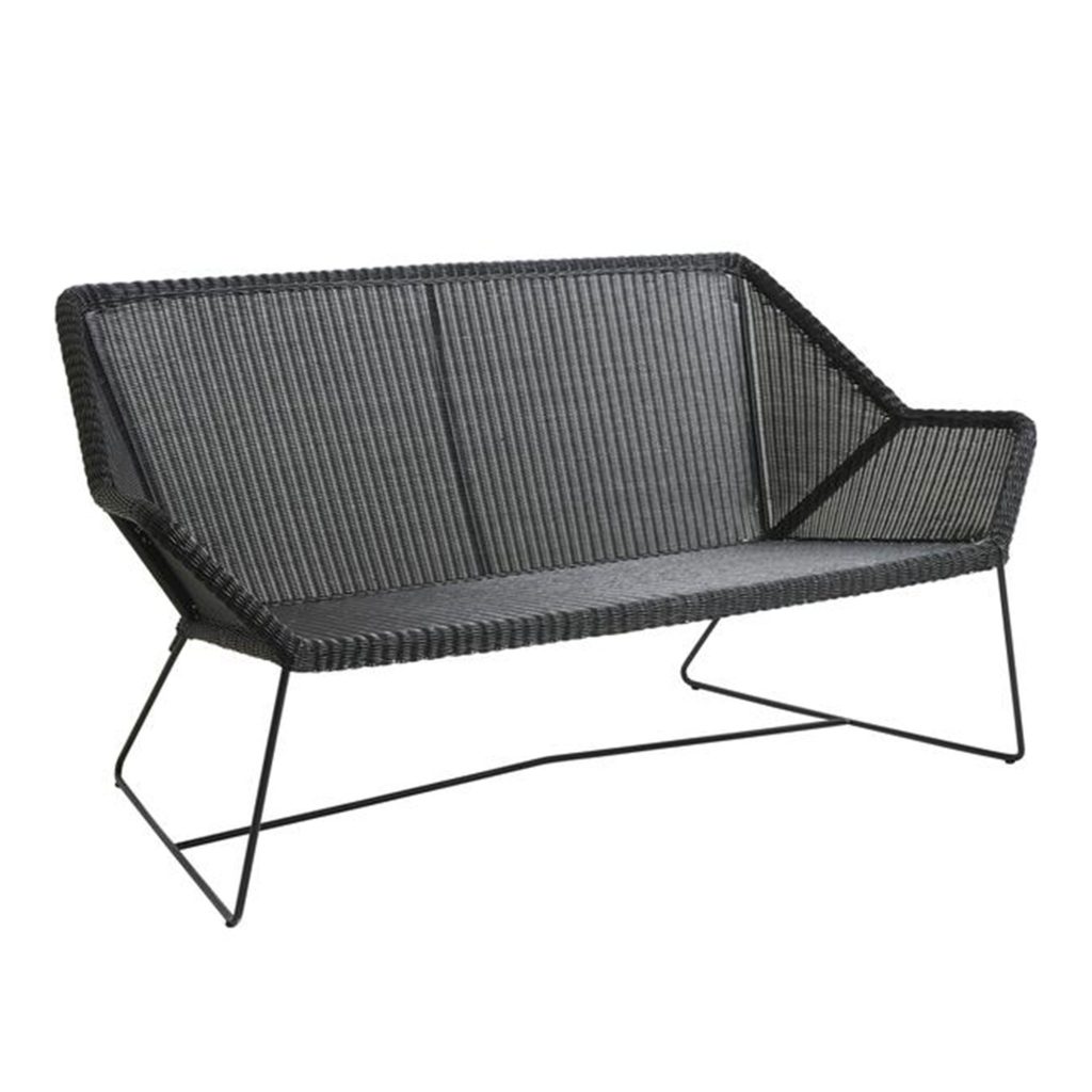 Soffa Utomhus – Breeze 2-sits, Svart, Cane-Line Fiber