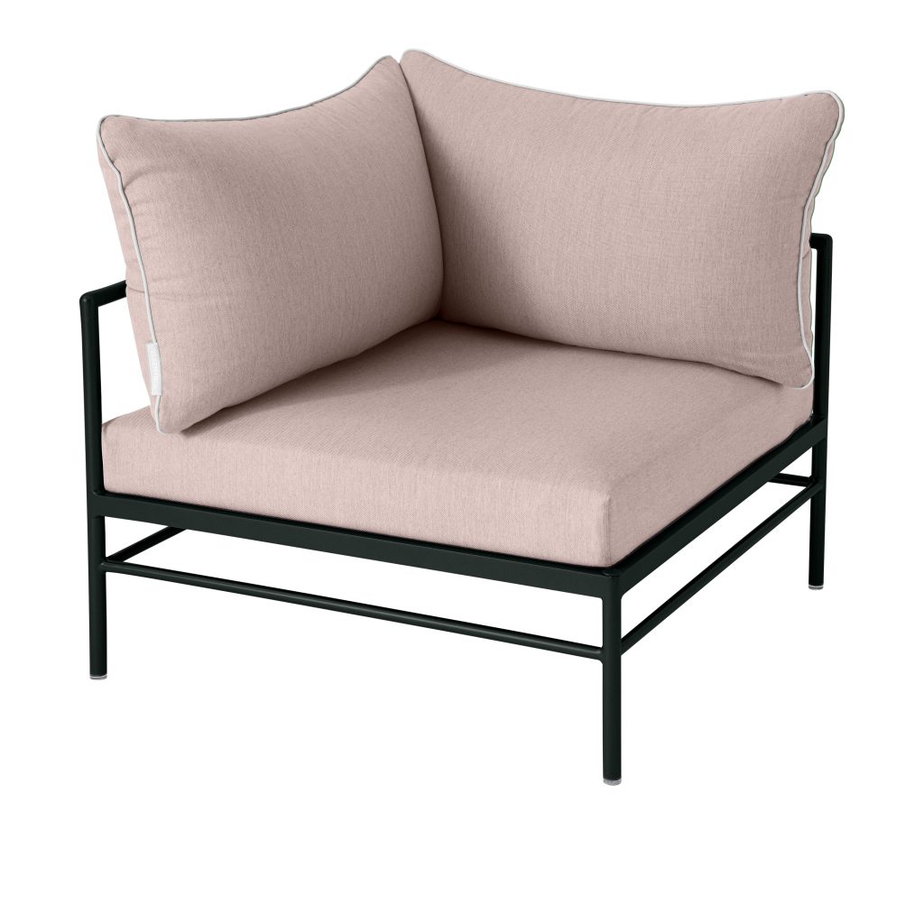 Soffa Utomhus – Rivage Hörn Armchair – Liquorice, Papyrus