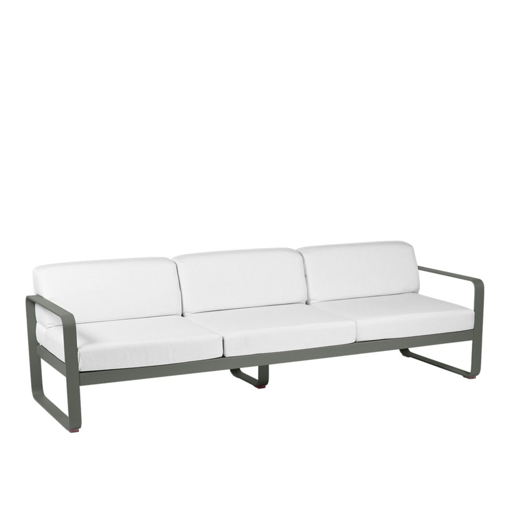 Soffa Utomhus – Bellevie 3-sits Brutet vitt Kuddar, Rosemary