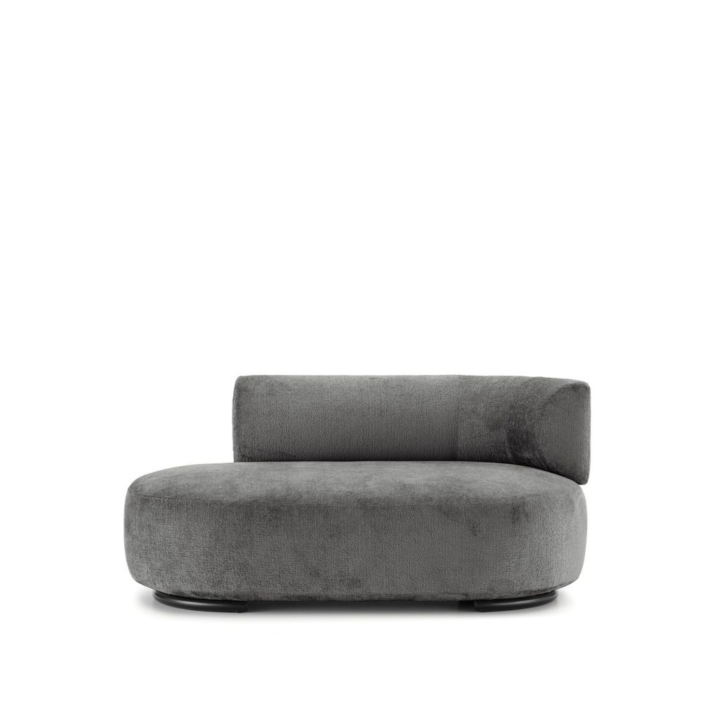 Soffa – K-Waiting Ottoman Höger Backrest Chenille Grå – Grå