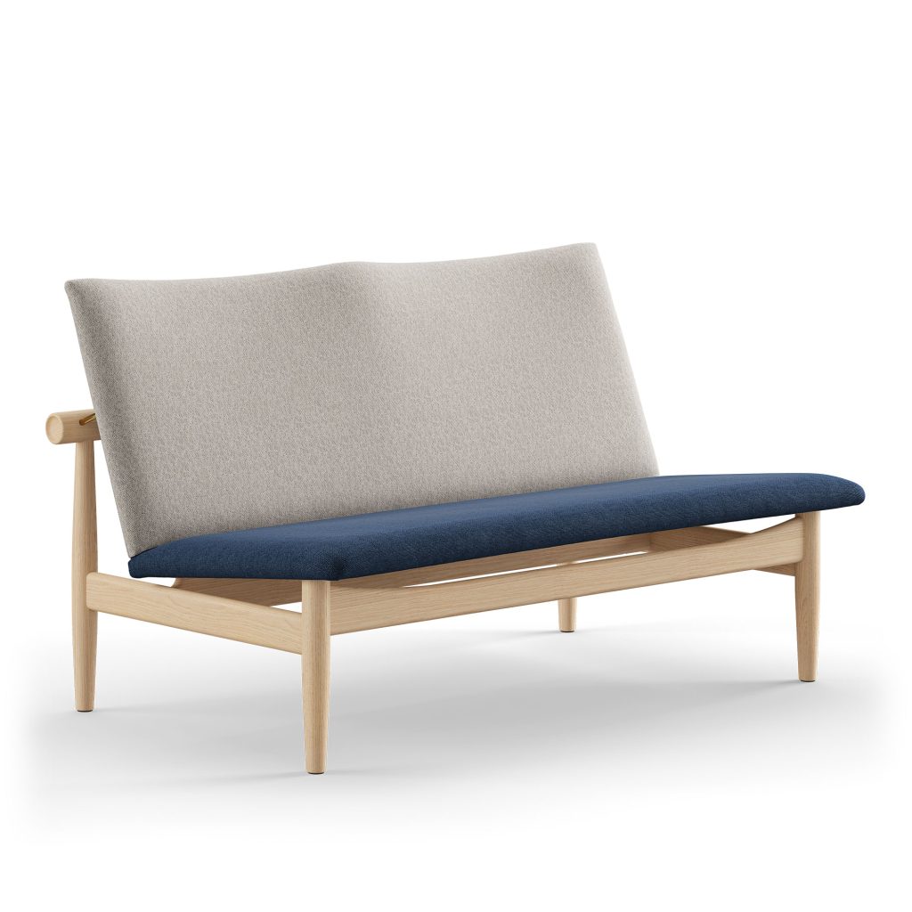 2-sits soffa – Japan 2-sits, Klar Oljad Ek, 764/110 – Träfärgad