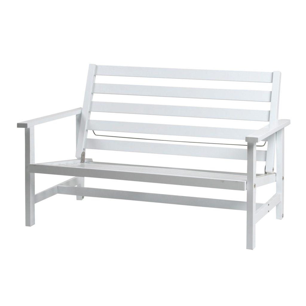 Soffa Utomhus – Soffa 2-sits Aluminium Vit – Vit