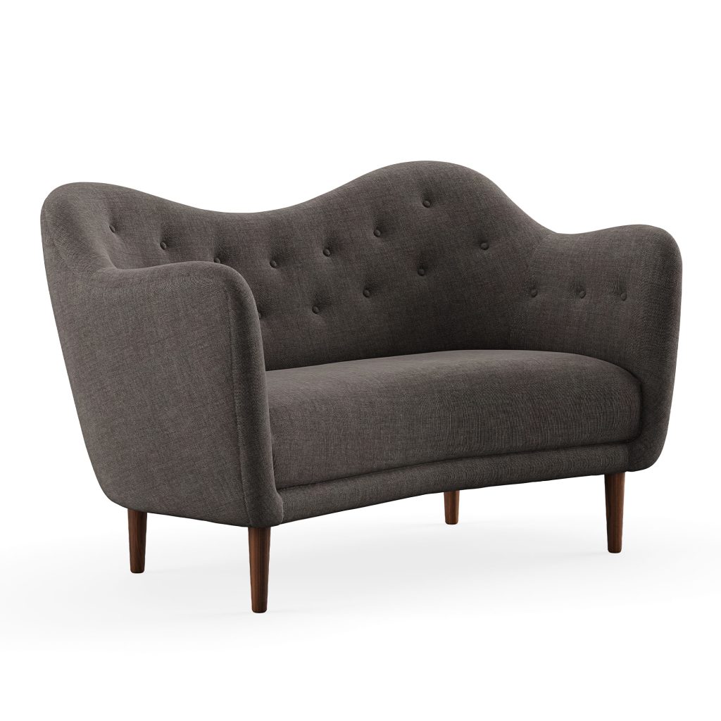 2-sits soffa – 46, Valnöt – Grå