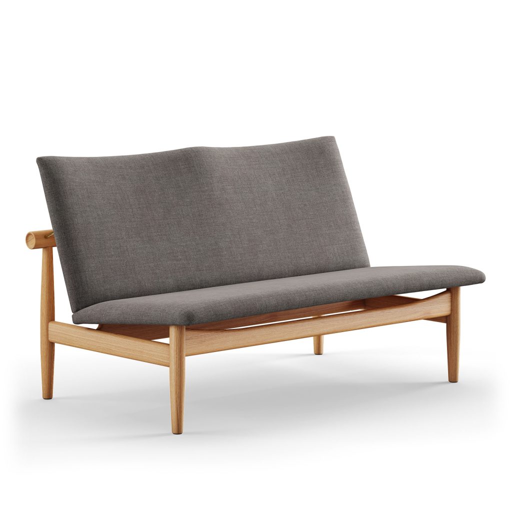2-sits soffa – Japan 2-sits, Mörk Oljad Ek – Träfärgad