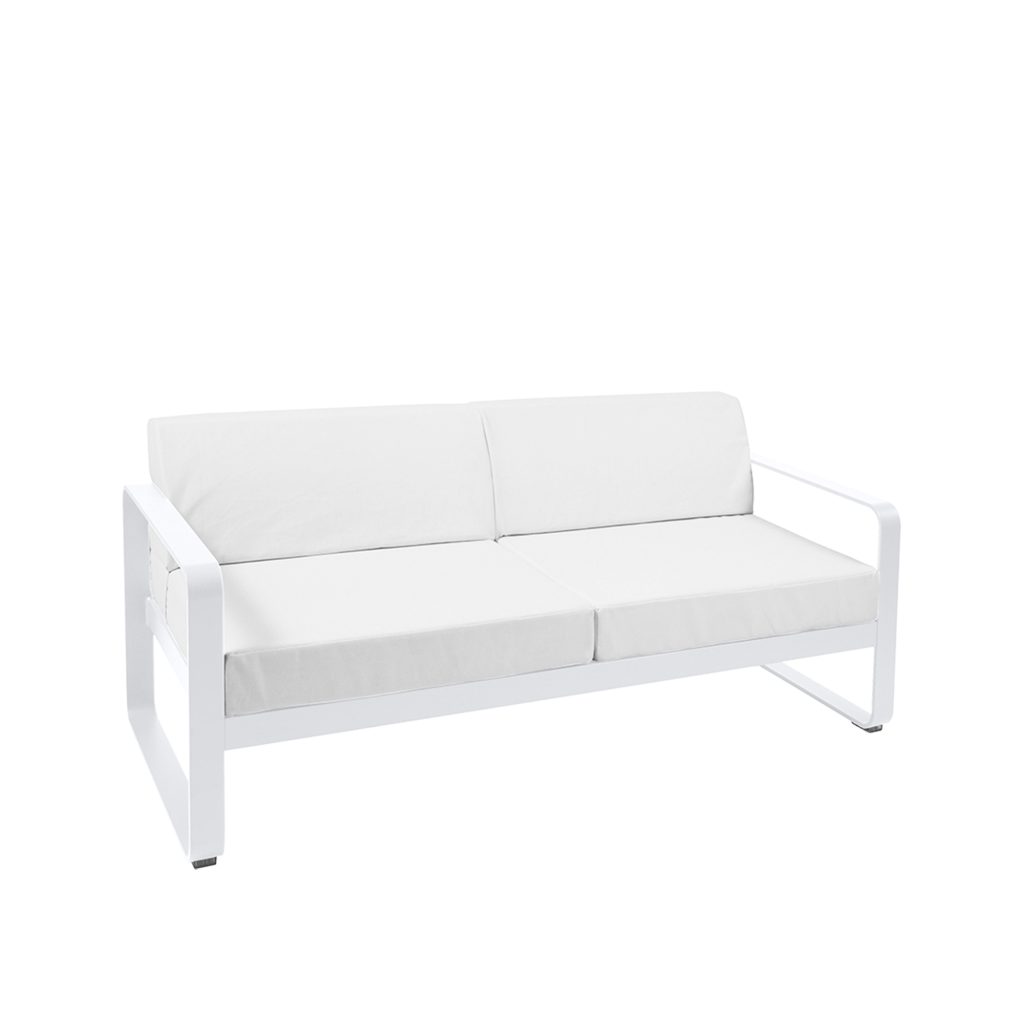 Soffa Utomhus – Bellevie 2-sits Brutet vitt Kuddar, Cotton Vit