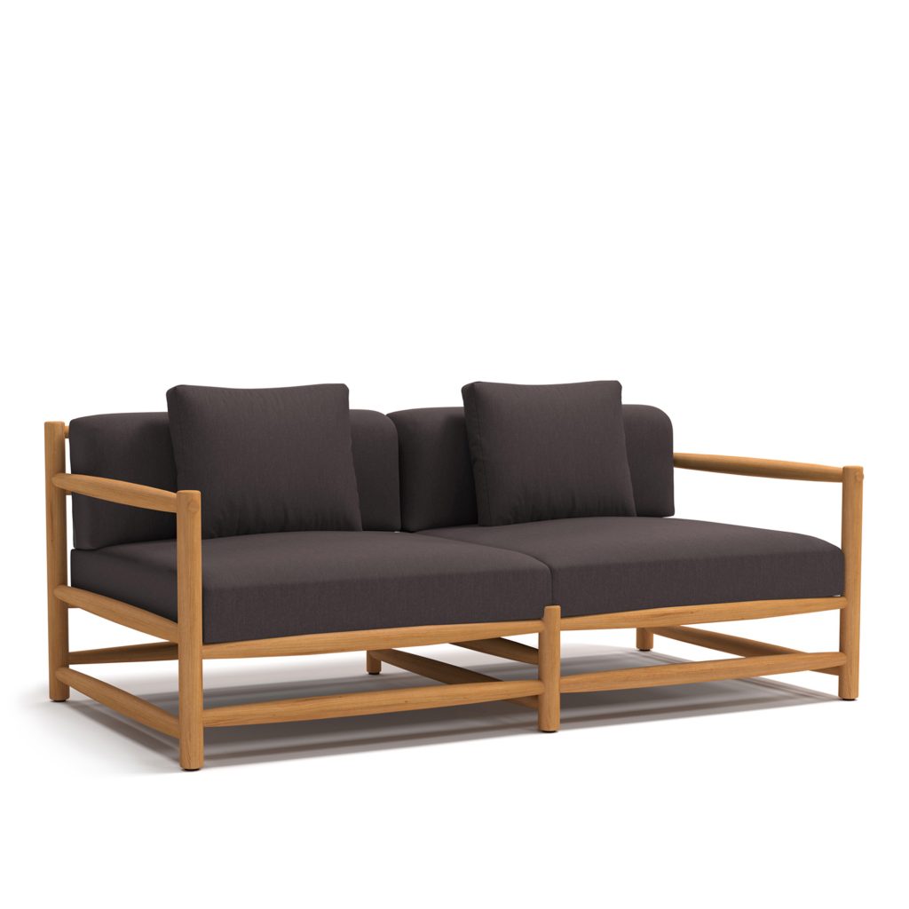 Soffa Utomhus – Saltholm Teak, Kudde, Greyish Brun Southend – Brun