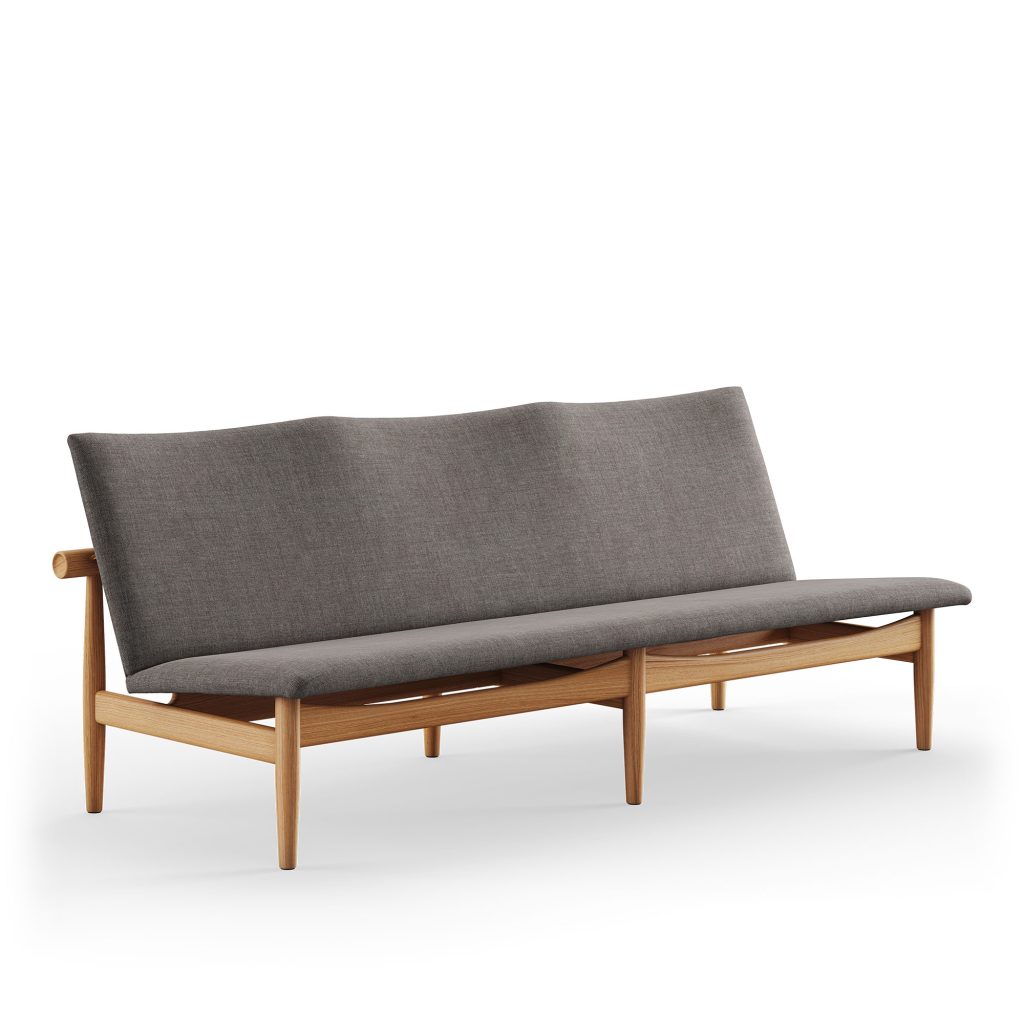 3-sits soffa – Japan 3-sits, Mörk Oljad Ek – Träfärgad