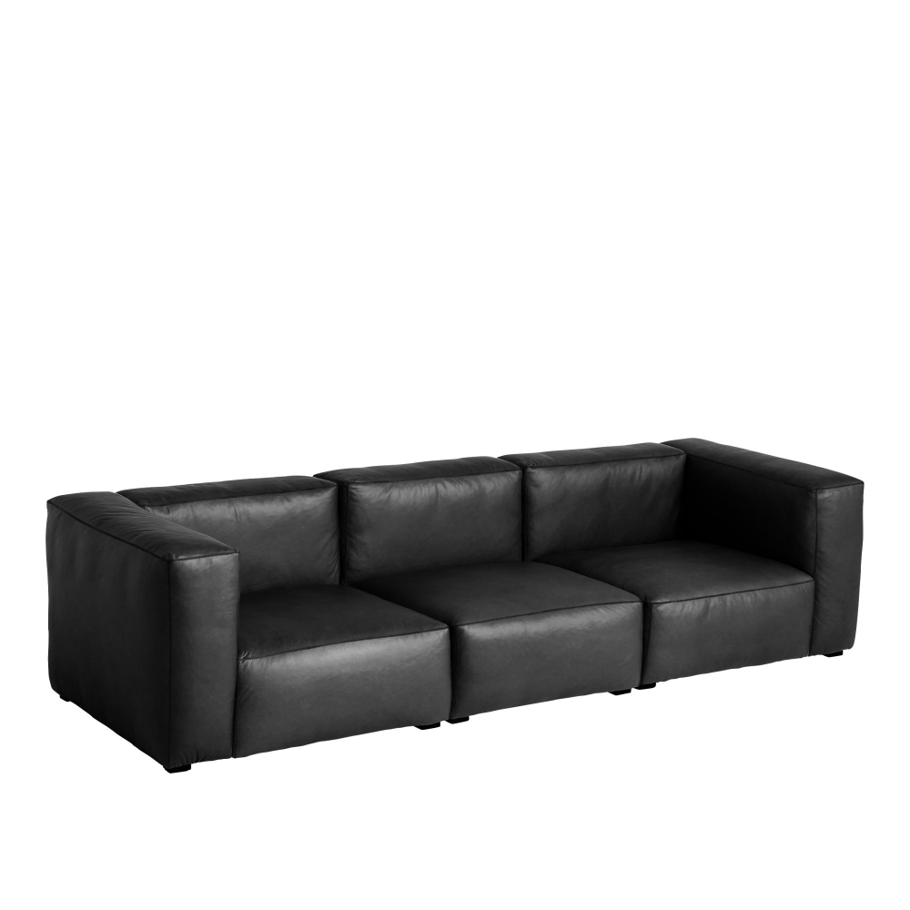 3-sits soffa – Mags Mjuk 3-sits Kombination 1, Svart Sömmar – Sense Svart