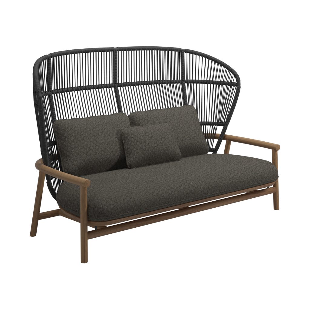 Soffa Utomhus – Fern Hög Rygg 2-sits, Meteor/Raven, Wave Querry