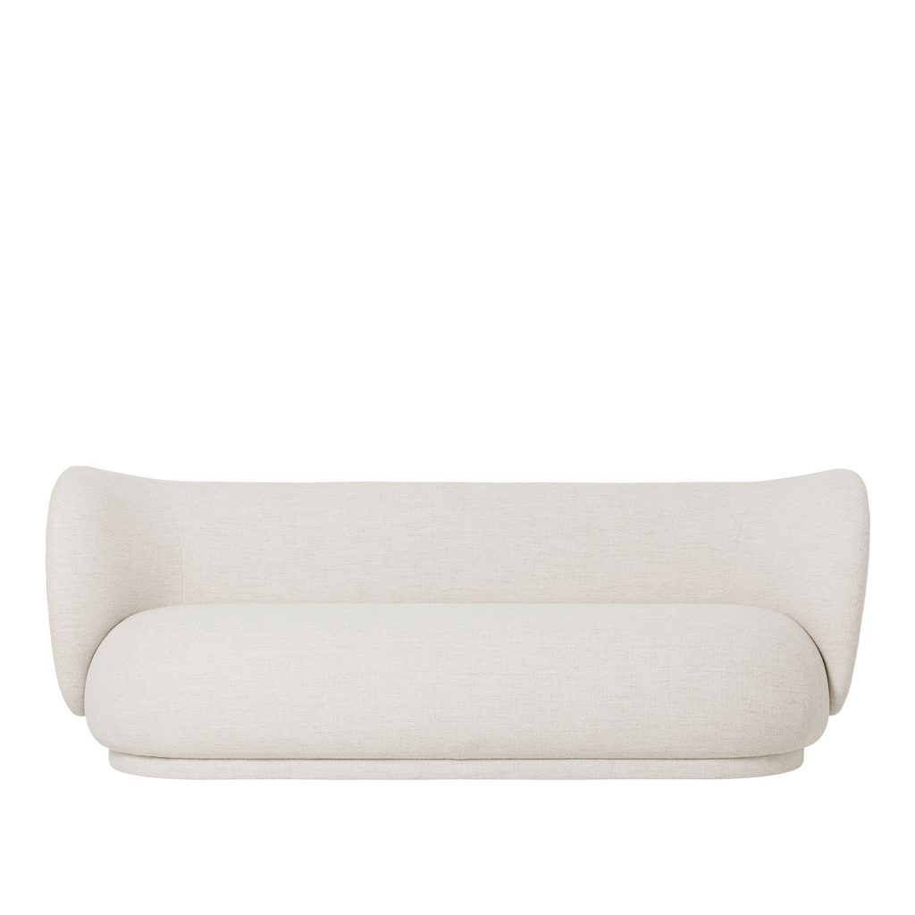 3-sits soffa – Rico 3-sits Bouclé Brutet vitt