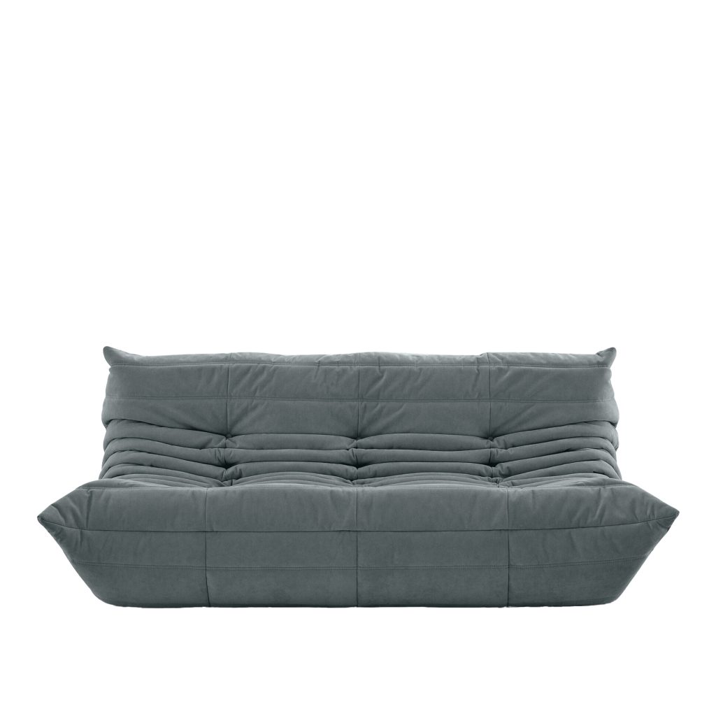 Soffa – Togo Stor Utan Arms, Tyg Kat. S Alcantara Chic – Grå