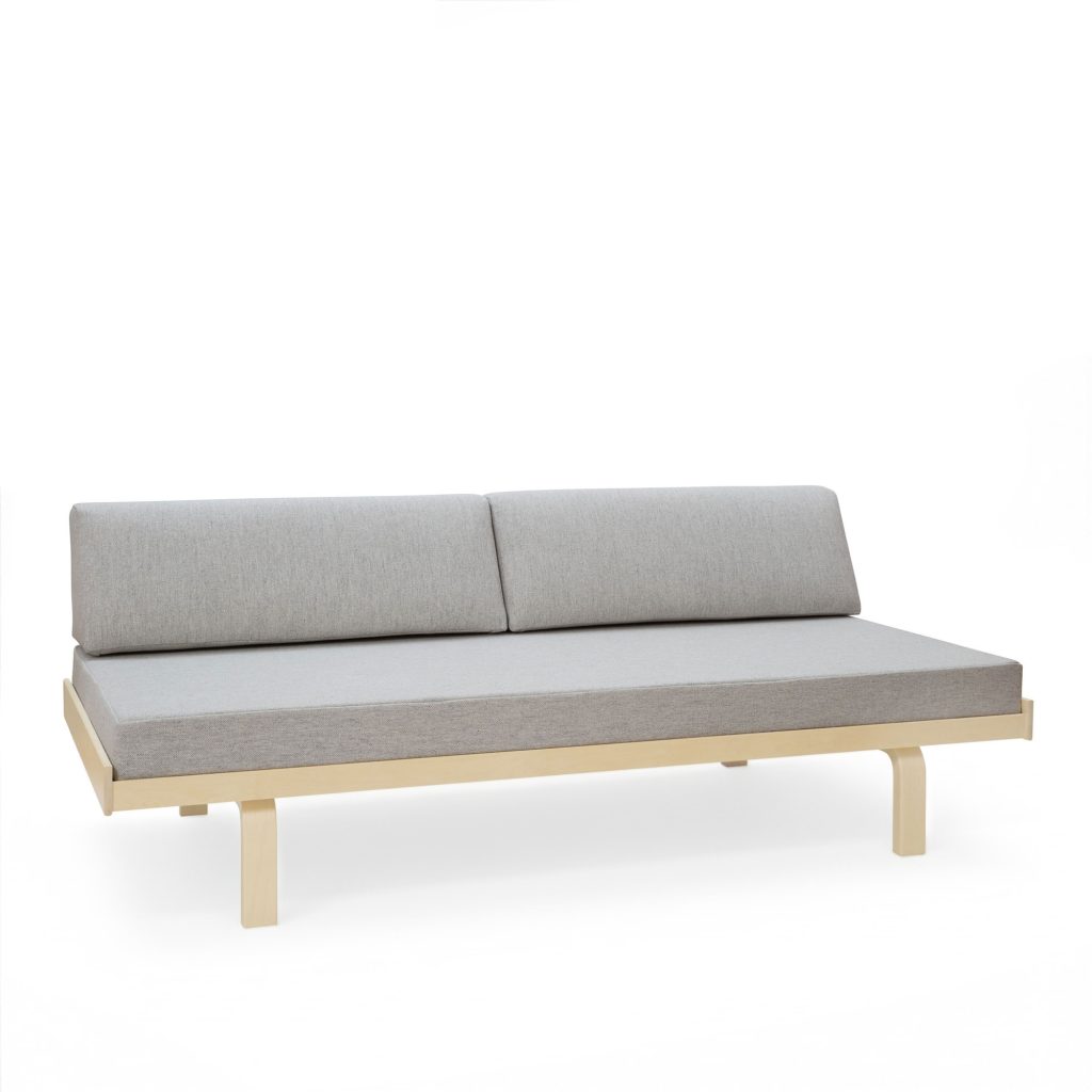 Dagbädd – Dagbädd 710 Med mattress and Rygg Kuddar, Gey – Grå