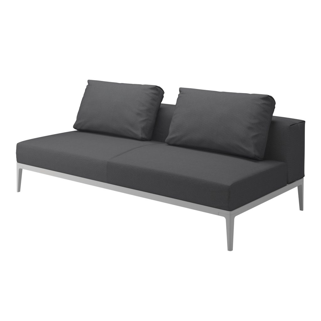 Soffa Utomhus – Grid Lounge Mitt Enhet Vit/Antracit