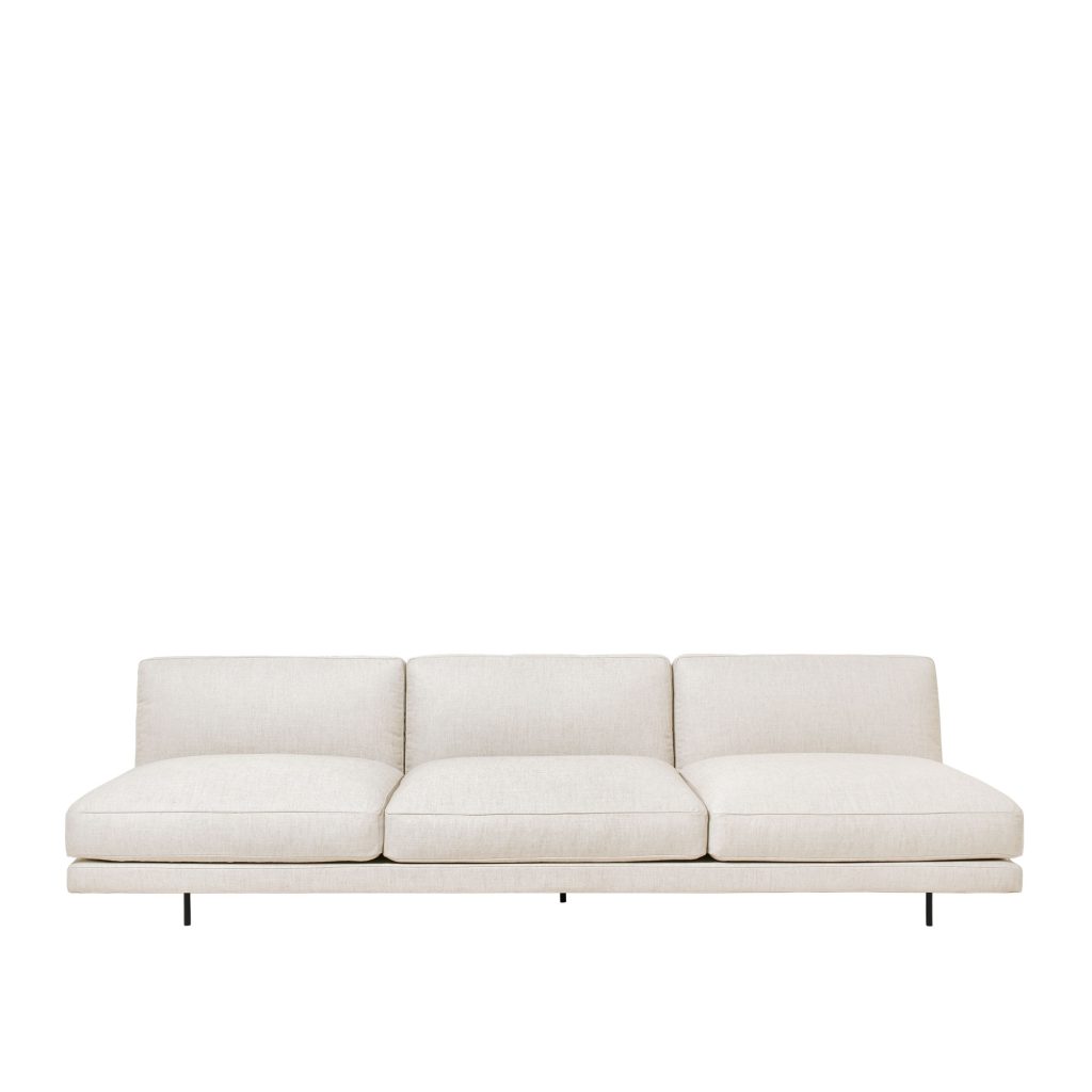 3-sits soffa – Flaneur 3-sits, Helstoppad, Svart Matt Underrede – Svart