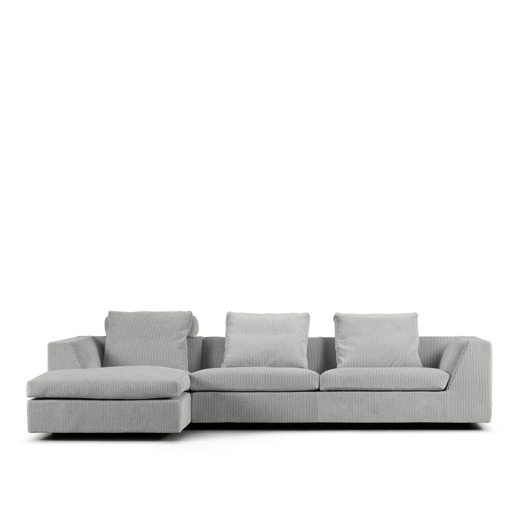 Divansoffa – Chess 310 m chaiselong afsl element 210×95 chaiselong 100×155 Roth 20 Vänster – Grå
