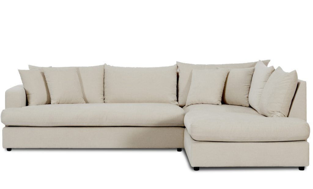 BOLNUEVO L-Soffa Höger Hel Dyna Beige