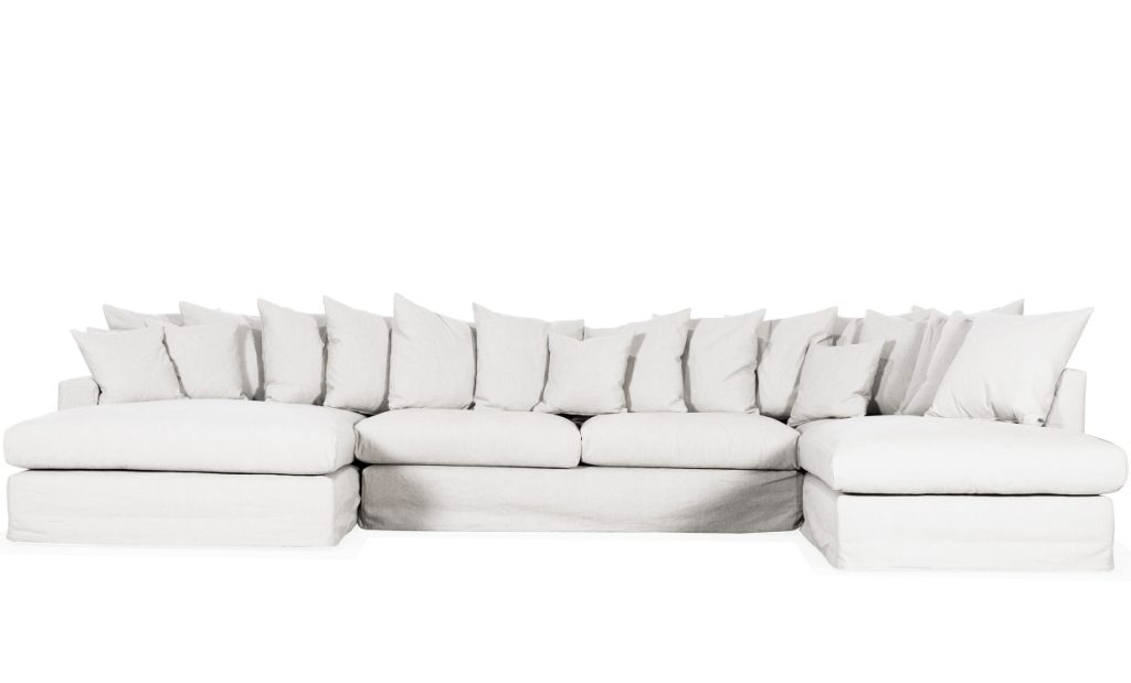 MONACO PREMIUM U-Soffa Höger Vit