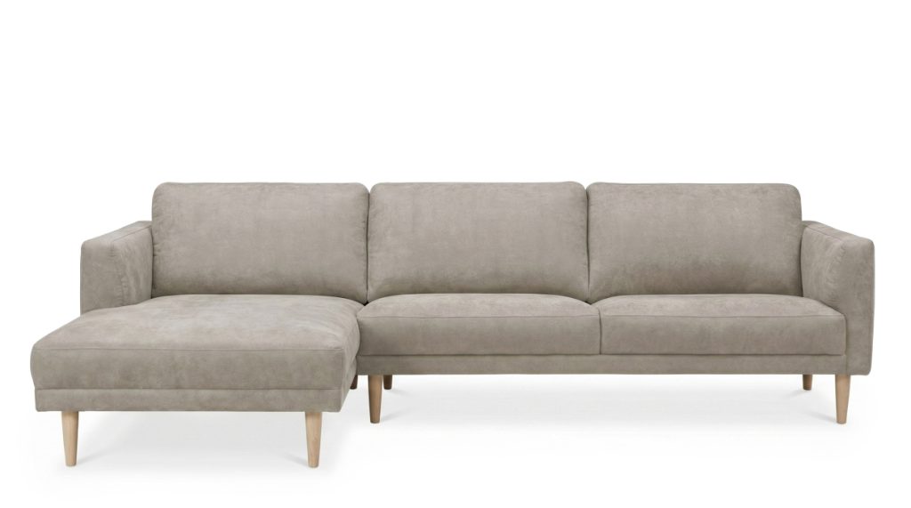 PORTOFINO Divansoffa Vänster Mörkbeige Ekben