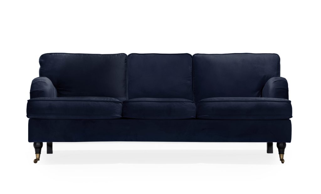 SKAGEN 3-sitssoffa Velvet Mörkblå