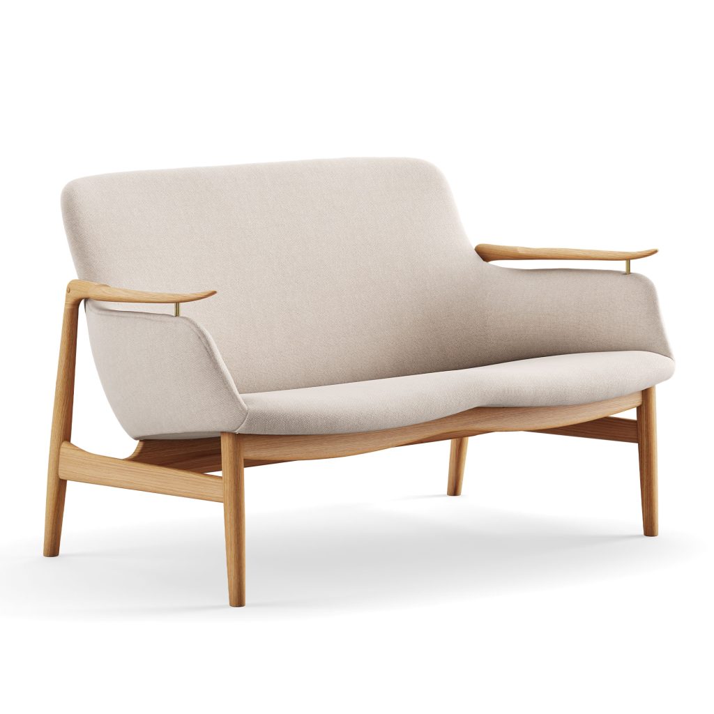 Soffa – 53, Mörk Oljad Ek – Beige
