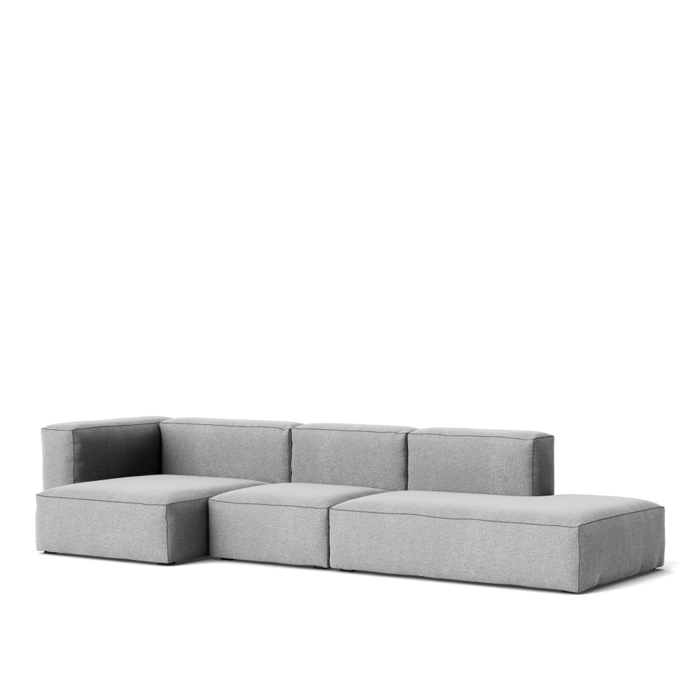 3-sits soffa – Mags Mjuk 3-sits Kombination 3 Vänster, Mörk Grå Sömmar – Hallingdal 65 130