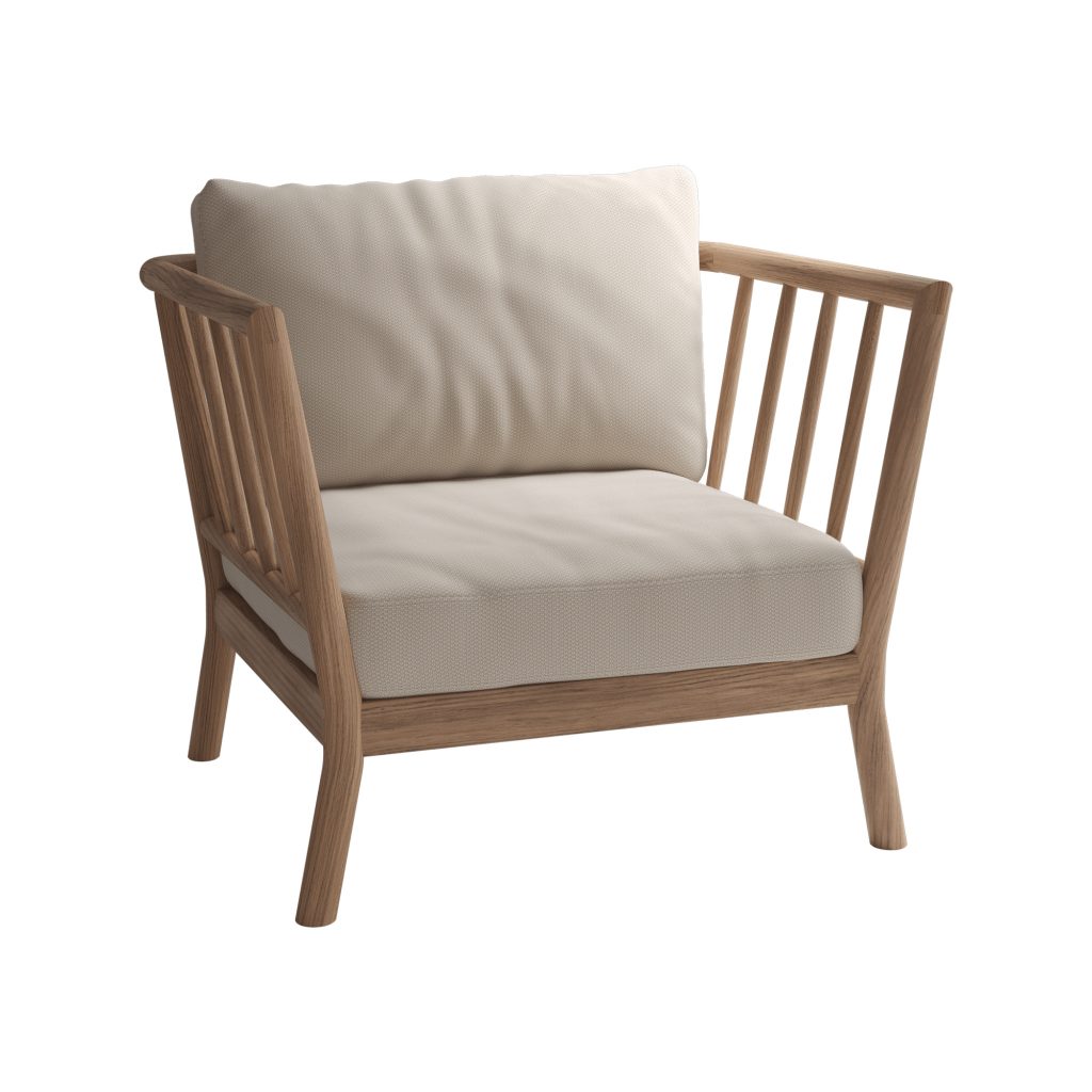 Soffa Utomhus – Tradition Lounge Chair, Ljus Sand, Teak FSC 100% – Beige