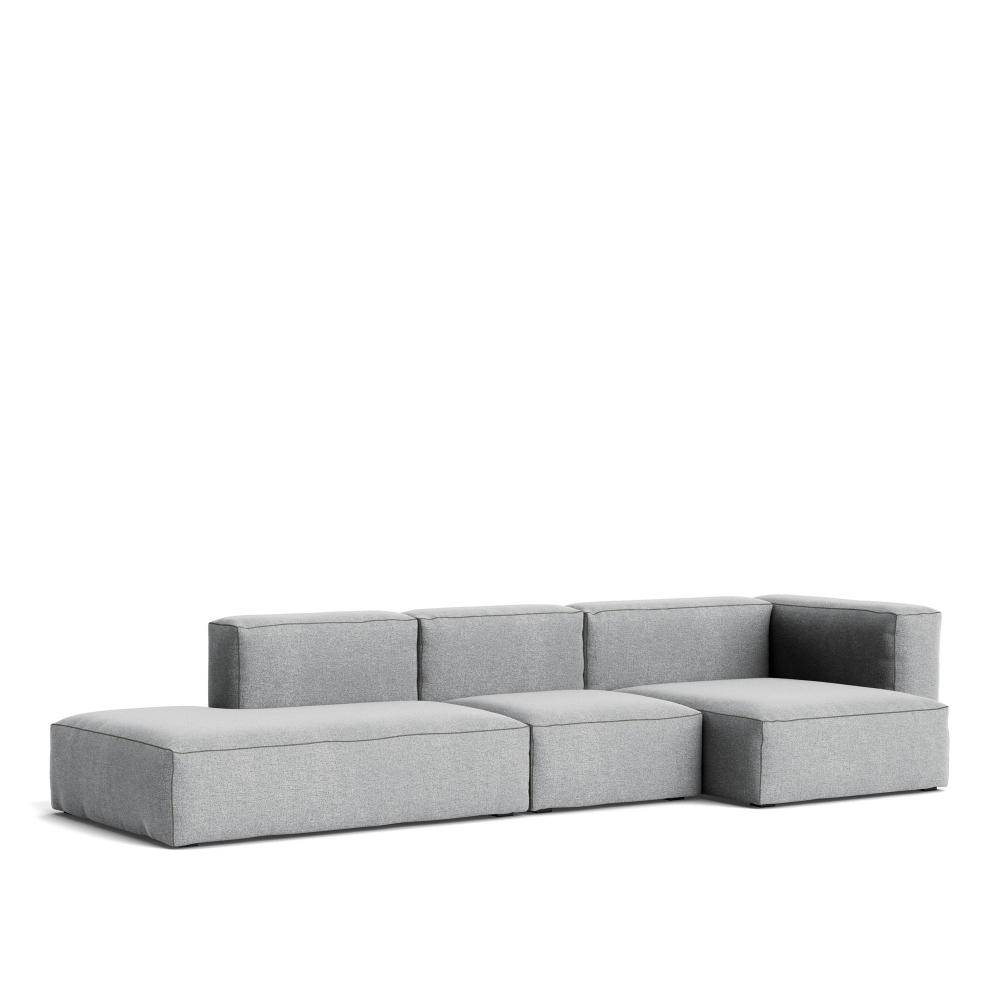 3-sits soffa – Mags Mjuk 3-sits Kombination 3 Höger, Mörk Grå Sömmar – Hallingdal 65 130