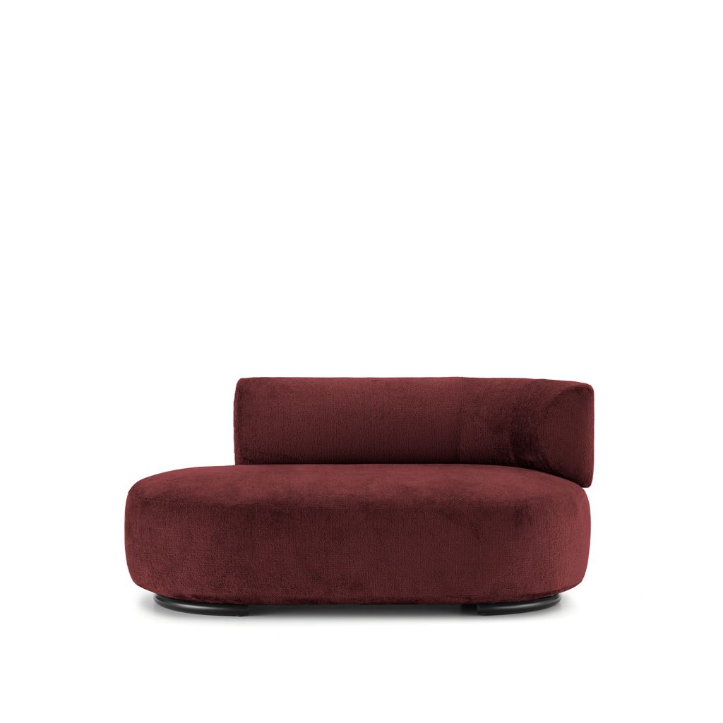 Soffa – K-Waiting Ottoman Höger Backrest Chenille Burgundy – Röd