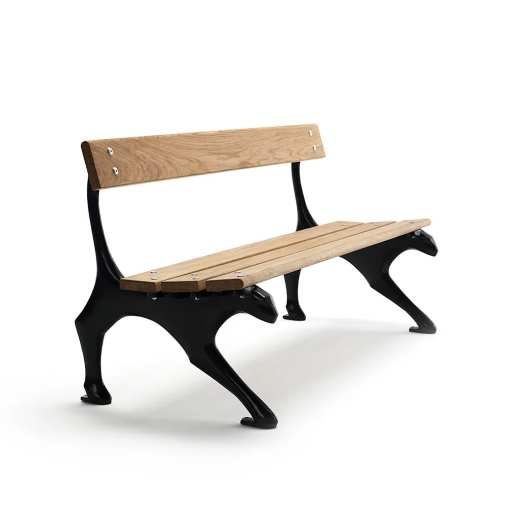 Soffa Utomhus – Kattsoffa, Oljad Ek/Svartlackerad Aluminium – Svart