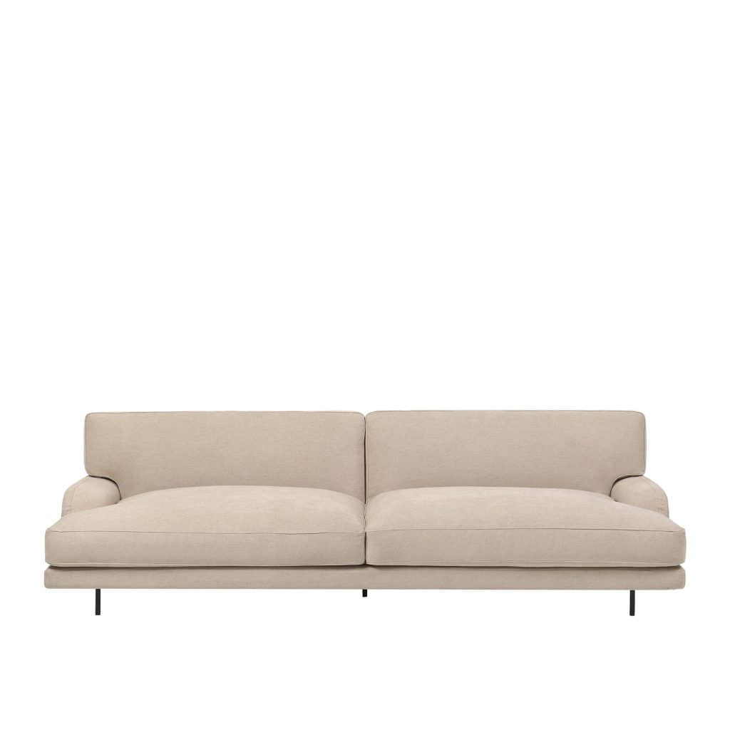 3-sits soffa – Flaneur 2,5-sits, Helstoppad, Svart Matt Underrede – Svart