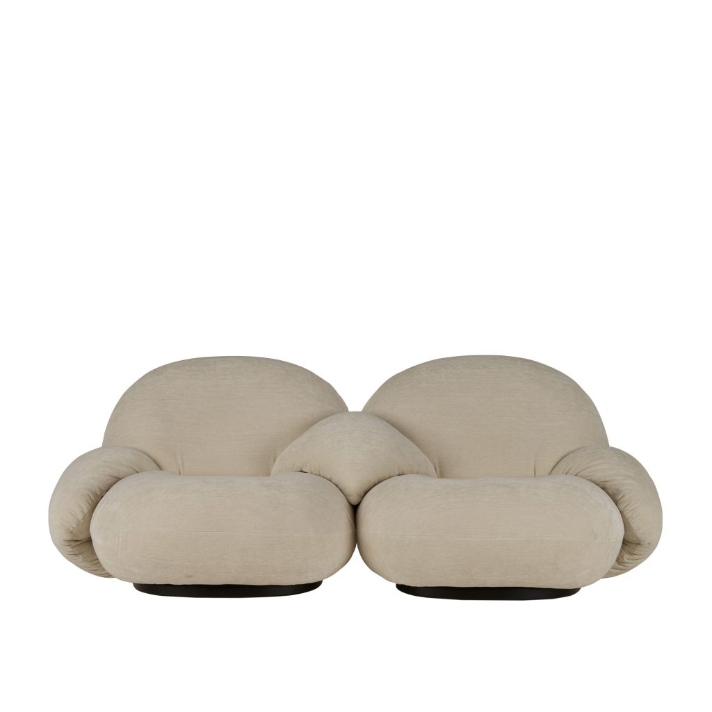 2-sits soffa – Pacha 2-sits Helstoppad med Armstöd, Pearl Guld – Guld