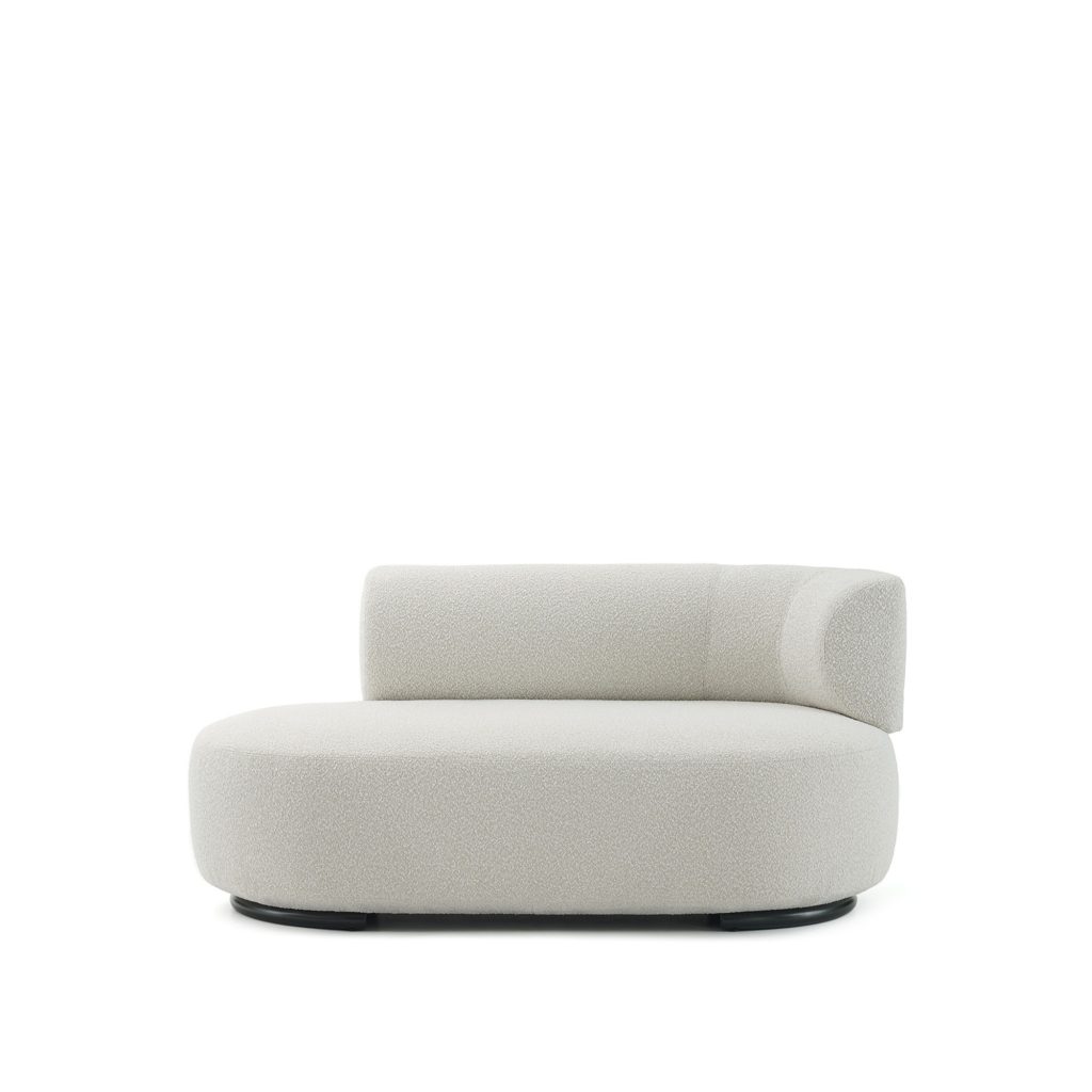 Soffa – K-Waiting Ottoman Höger Backrest Bouclé Ecru – Beige