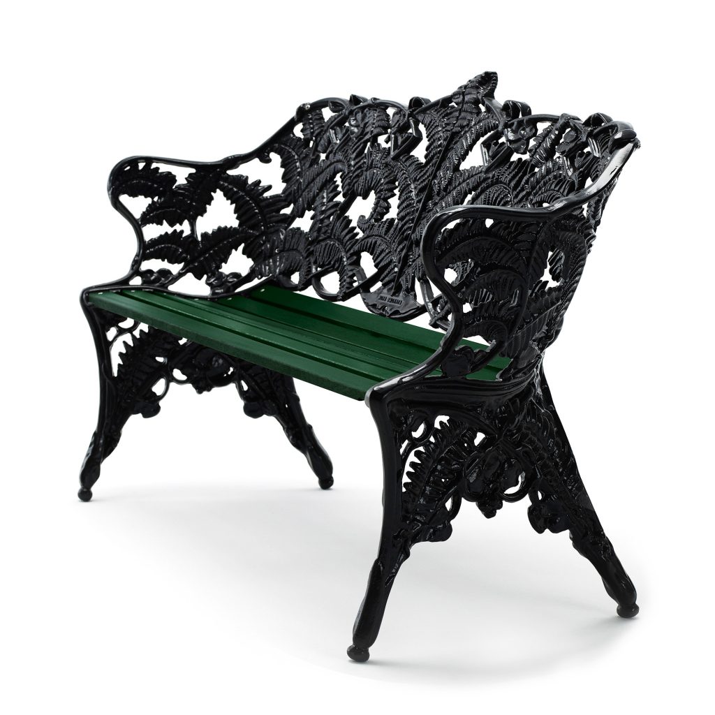 Soffa Utomhus – Klassisk Ormbunkssoffan Grönlackerad Furu/Svartlaserad Aluminium