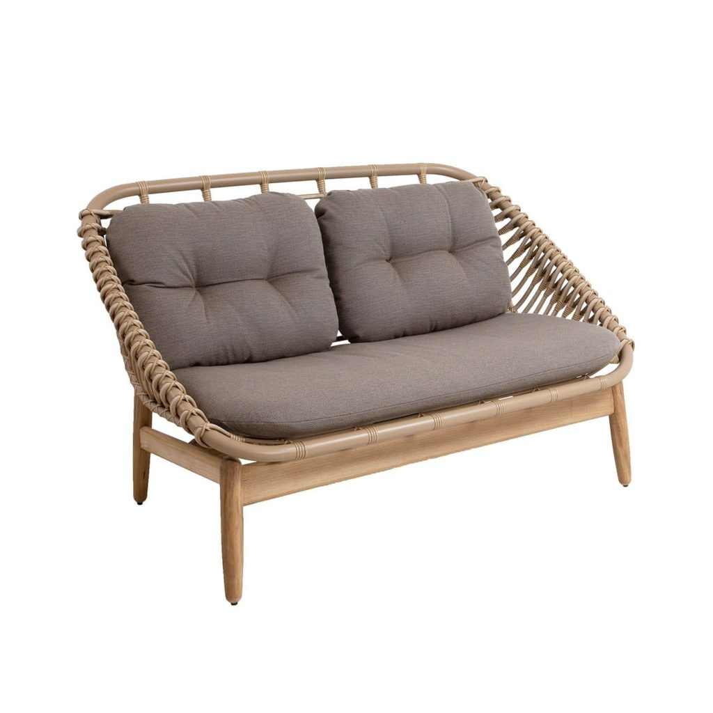 Soffa Utomhus – Strington 2-pers. soffa, Teak, Natur