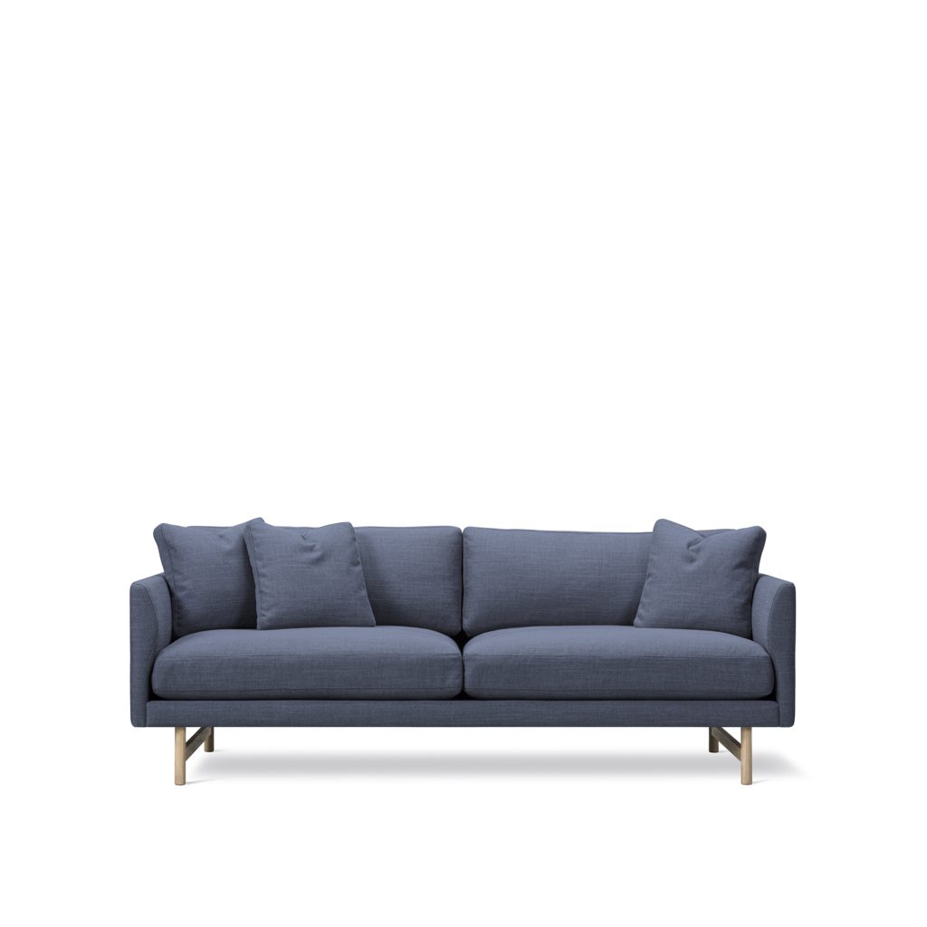 2-sits soffa – Calmo 2-sits 95 Wood Underrede, Lackad Ek – Blå