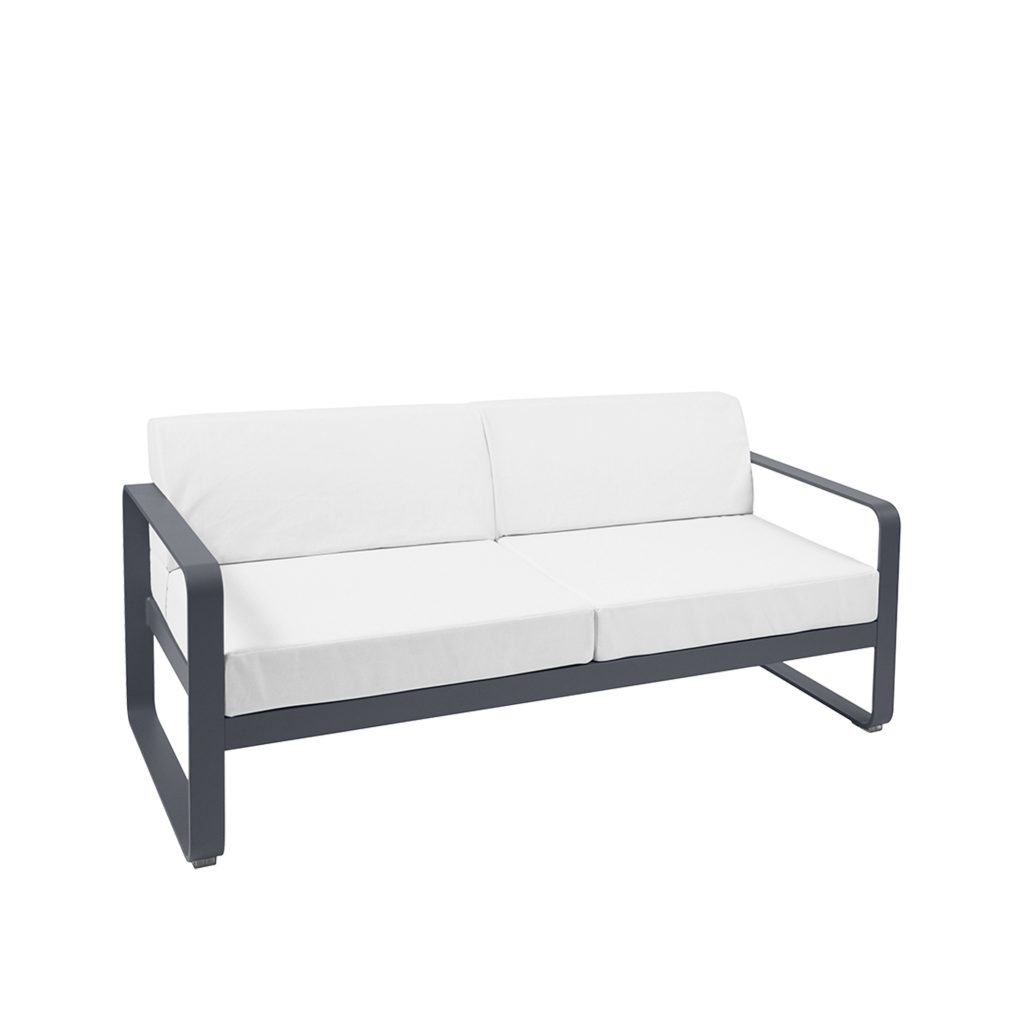 Soffa Utomhus – Bellevie 2-sits Brutet vitt Kuddar, Antracit