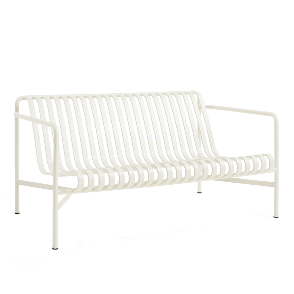 Soffa Utomhus – Palissade loungesoffa, Creme Vit – Vit