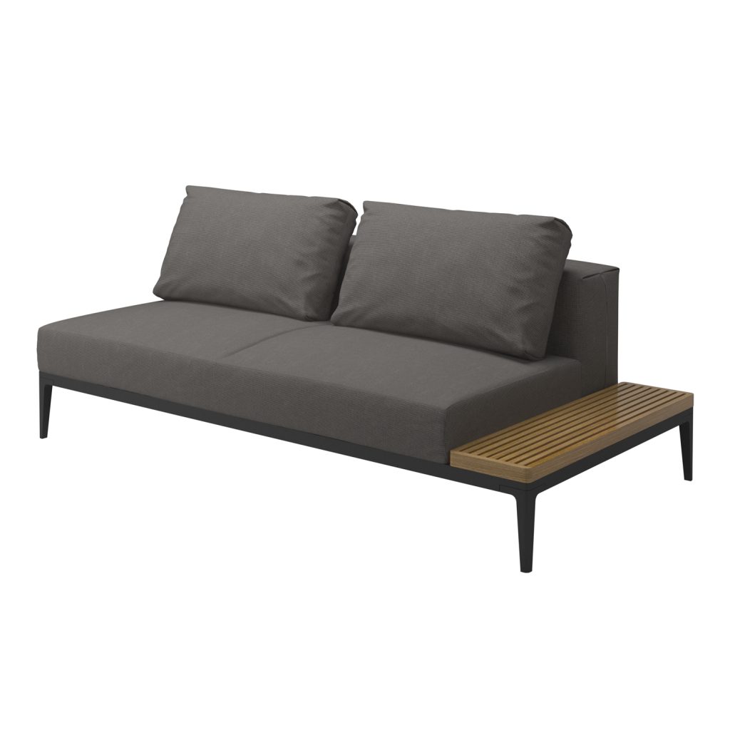 Soffa Utomhus – Grid Lounge Sidobord Enhet Meteor/Granit