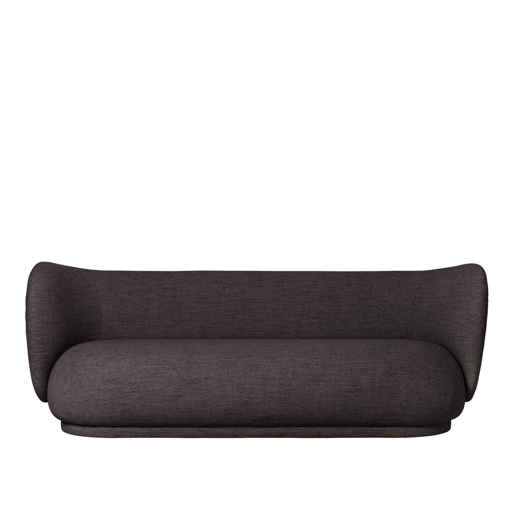 3-sits soffa – Rico 3-sits Bouclé Warm Mörk Grå